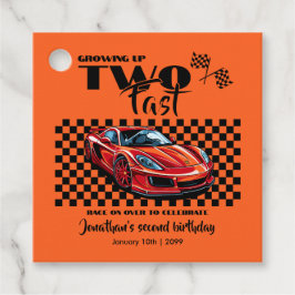 Erwachsen bis zum 2. Geburtstag Red Sports Car Geschenkanhänger