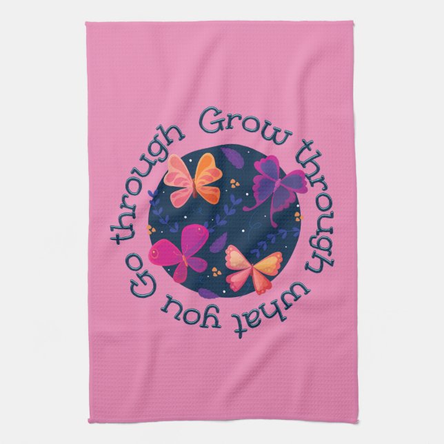 Erwachsen durch das, was Sie durchmachen Geschirrtuch (Vertikal)