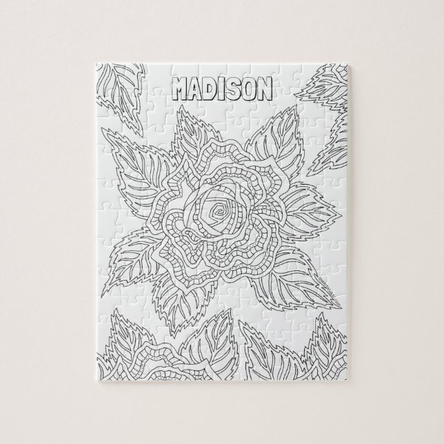 Erwachsen-Farbton-Rosen-optionaler Name der Puzzle (Vertikal)