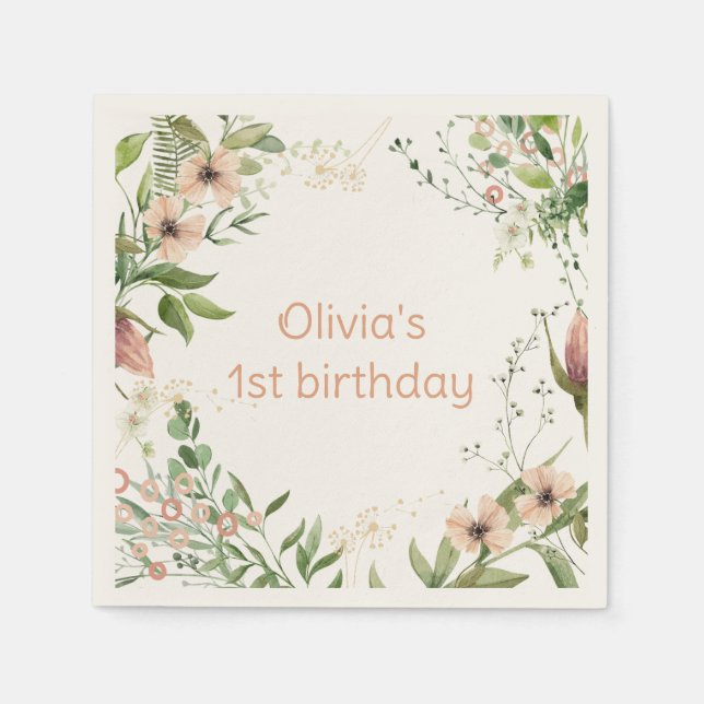 Erwachsen wie ein Unkrautgeburt, Serviette (Vorderseite)