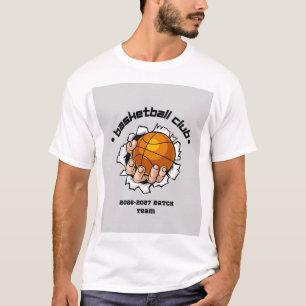 Erwachsene Basketball Langarm weißes T-Shirt