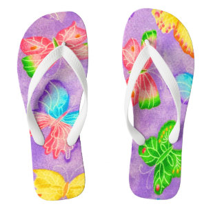 Erwachsene, breiter Streifen Flip Flops/Schmetterl Flops
