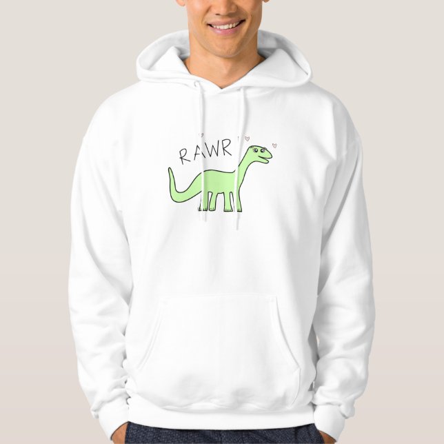 Erwachsene Bronto Rawr Kapuzenpullis Hoodie (Vorderseite)