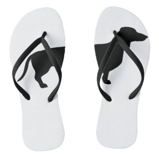 Erwachsene, Dackel-Slim-Gurte Flip Flops