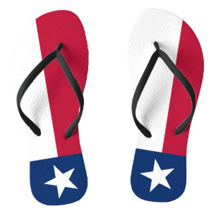 Erwachsene dünne Bügel mit Flagge von Texas, USA Flip Flops