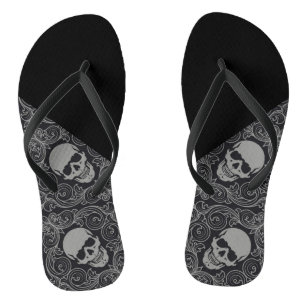 Erwachsene, dünne Strap Flip Flops/Skulls Flops