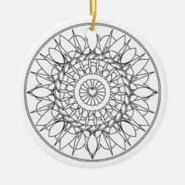 Erwachsene Farbton-Mandala-Verzierung Keramik Ornament