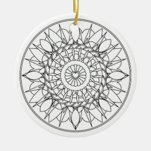 Erwachsene Farbton-Mandala-Verzierung Keramik Ornament