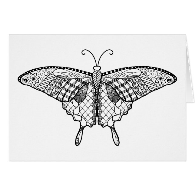 Erwachsene Farbtonschmetterling Karte (Vorderseite (Horizontal))