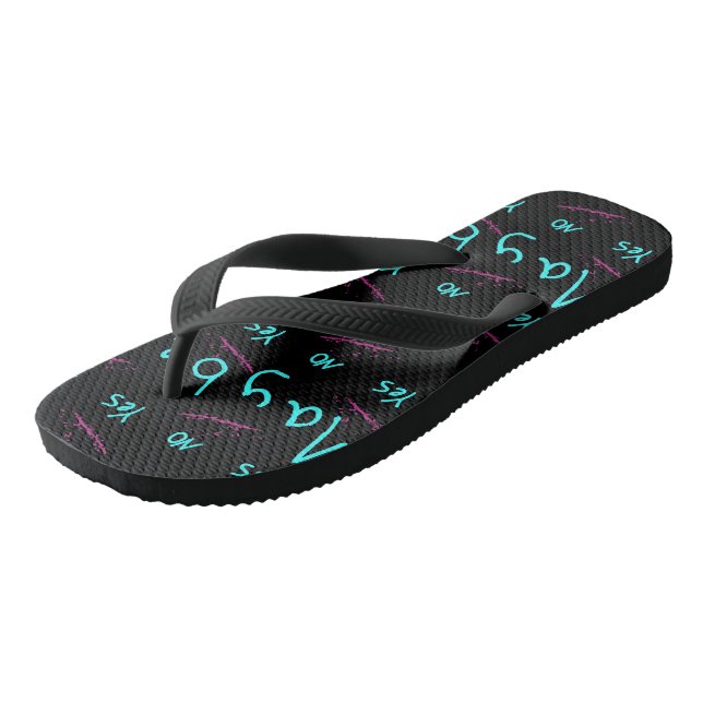 Erwachsene Flip Flops, breite Streifen Flip Flops (Schrägansicht)