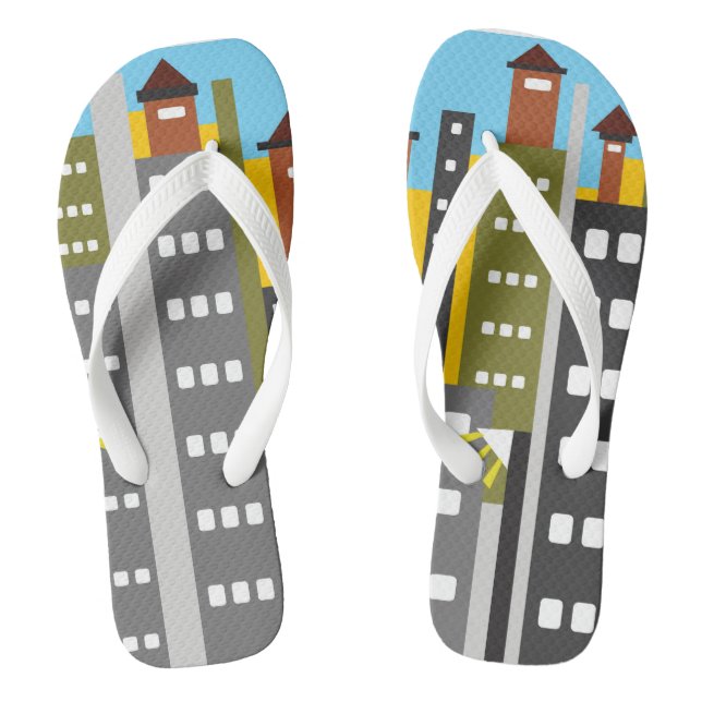 Erwachsene Flip Flops, breite Streifen Flops (Fußbett)