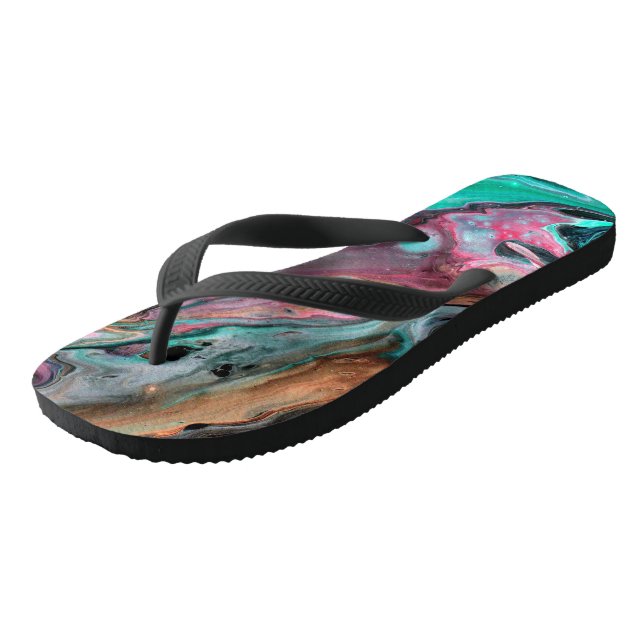 Erwachsene Flip Flops, breite Streifen Flops (Schrägansicht)