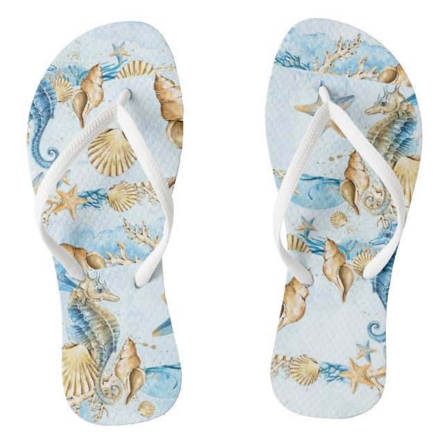 Erwachsene Flip Flops, Fun Beach Vacation Muster Flops (Fußbett)