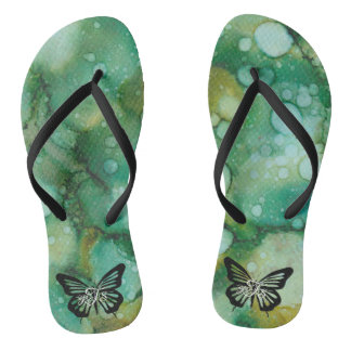 Erwachsene Flip Flops "Inkblots Gold Dusted Butter