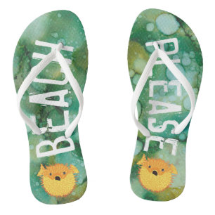 Erwachsene Flip Flops "Inkblots Gold Dusted Fish"