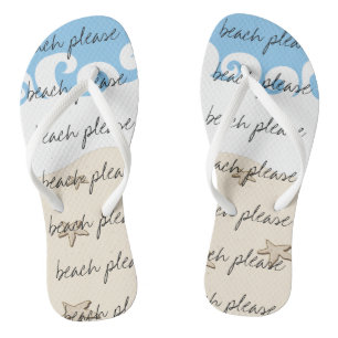 Erwachsene Flip Flops "Star Muscheln, Beach bitte"