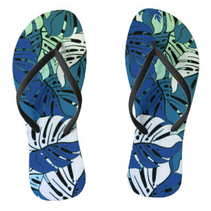 Erwachsene Flip Flops-Tropical-Blätter Flip Flops
