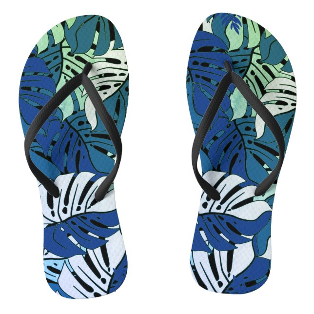 Erwachsene Flip Flops-Tropical-Blätter Flops (Fußbett)