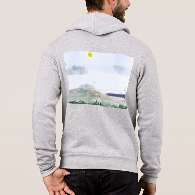 Erwachsene Frühling Kunst Hoodie (Rückseite)