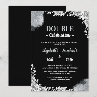 Erwachsene Gemeinsame Geburtstagspartei |Silberblu Einladung