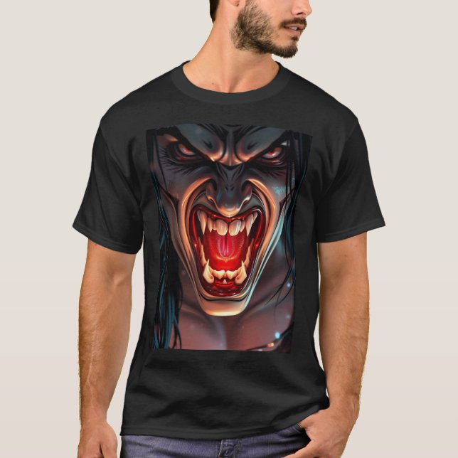 Erwachsene halloween costume vampire man zähne T-Shirt (Vorderseite)
