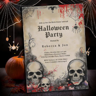 Erwachsene Halloween-Gotik-Jahresparty-Einladung Einladung