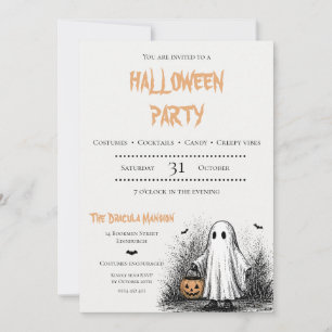 Erwachsene Halloween Gruselige Party-Einladung Einladung