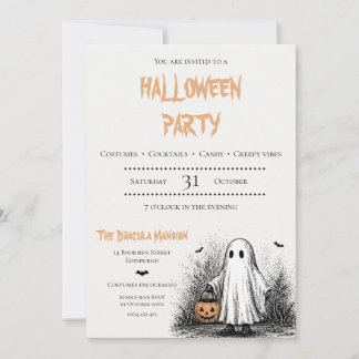 Erwachsene Halloween Gruselige Party-Einladung  Einladung