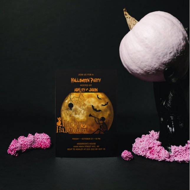 Erwachsene Halloween-Party Moon Spider Einladung (Von Creator hochgeladen)