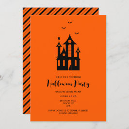 Erwachsene Halloween-Party Spuk House Black Orange Einladung