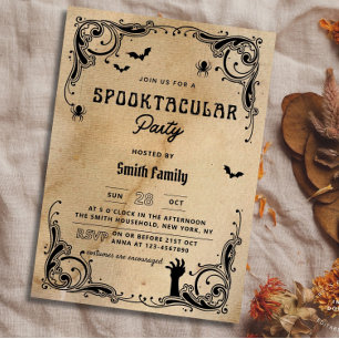 Erwachsene Halloween-Party Vintag Gothic Spooky Einladung