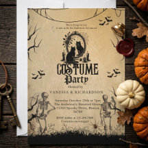 Erwachsene Halloween-Party Vintage-Gothic-Skelett