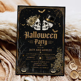 Erwachsene Halloween-Party Vintage-Totenkopf Einladung