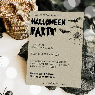 Erwachsene Halloween Vintage Kostüm Party  Einladung