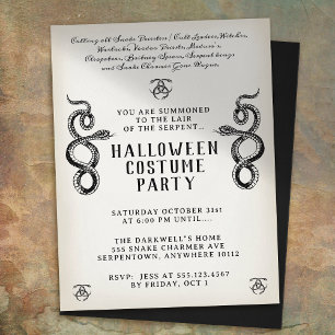 Erwachsene Halloween Vintage-Schlangen-Party Flyer
