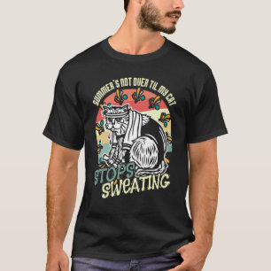 Erwachsene heiße Sommerhitze Katze Schwitzende Kat T-Shirt