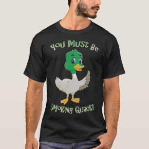 Erwachsene Humor Duck Rauchen Quack Pun Funny Vate T-Shirt
