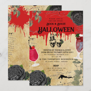 Erwachsene jährliche Halloween-Party Gothic-Totenk Einladung