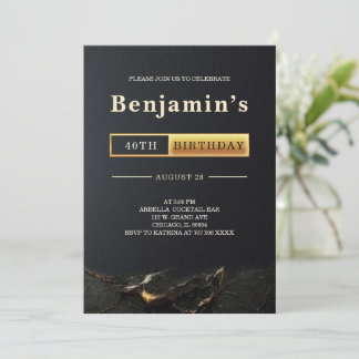 Erwachsene Mens 40. Geburtstag Party Einladung