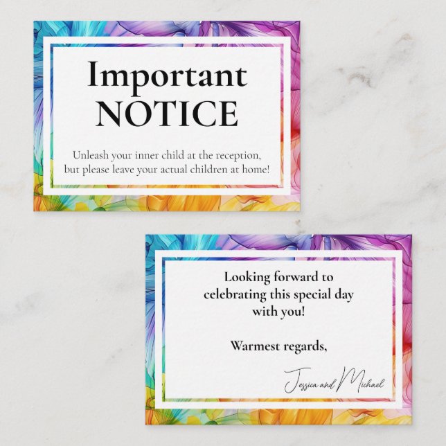 ERWACHSENE NUR ÄTHERALblut Begleitkarte (Vorne/Hinten)