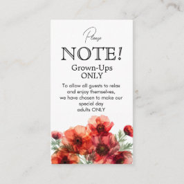 Erwachsene NUR Scarlet Petal Serenade Begleitkarte