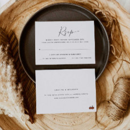 Erwachsene nur zwei Gäste | Pumpkins Wedding RSVP Karte