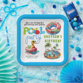 Erwachsene Pool Party Sommerstrand Geburtstag Pappteller