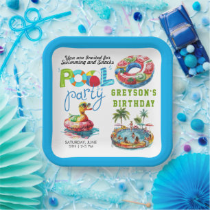 Erwachsene Pool Party Sommerstrand Geburtstag Pappteller