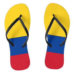 Erwachsene Schlackenbänder mit Flagge in Kolumbien Flip Flops