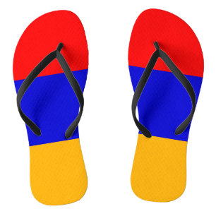Erwachsene Schlammbänder mit Flagge Armeniens Flip Flops