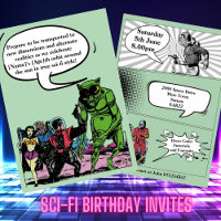 Erwachsene Sci Fi Party Science Fiction Alien Comi