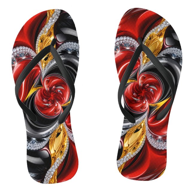 Erwachsene Slim-Gurte mit deutschen Farben Flip Flops (Fußbett)