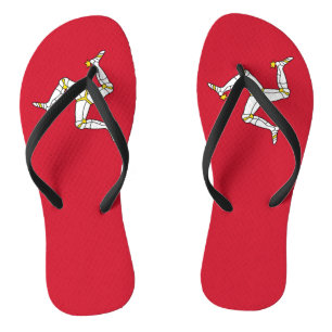 Erwachsene Slim Gurte mit Flagge der Isle of Man, Flip Flops