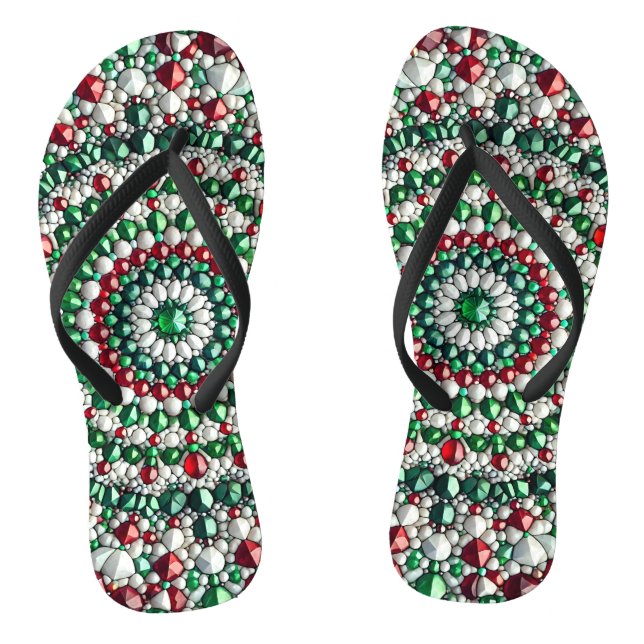 Erwachsene Slim-Gurte mit italienischen Farben Flip Flops (Fußbett)